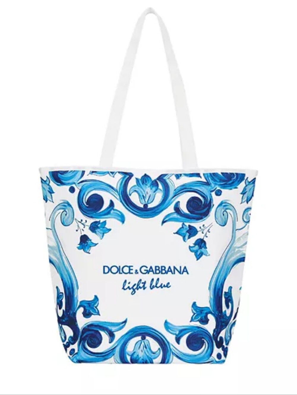 Dolce & Gabbana White and Light Blue Insulated Tote